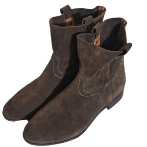 Frye & Co Boots Womens 8 M Brown Leather Suede Sarah Shortie Ankle Western EUC